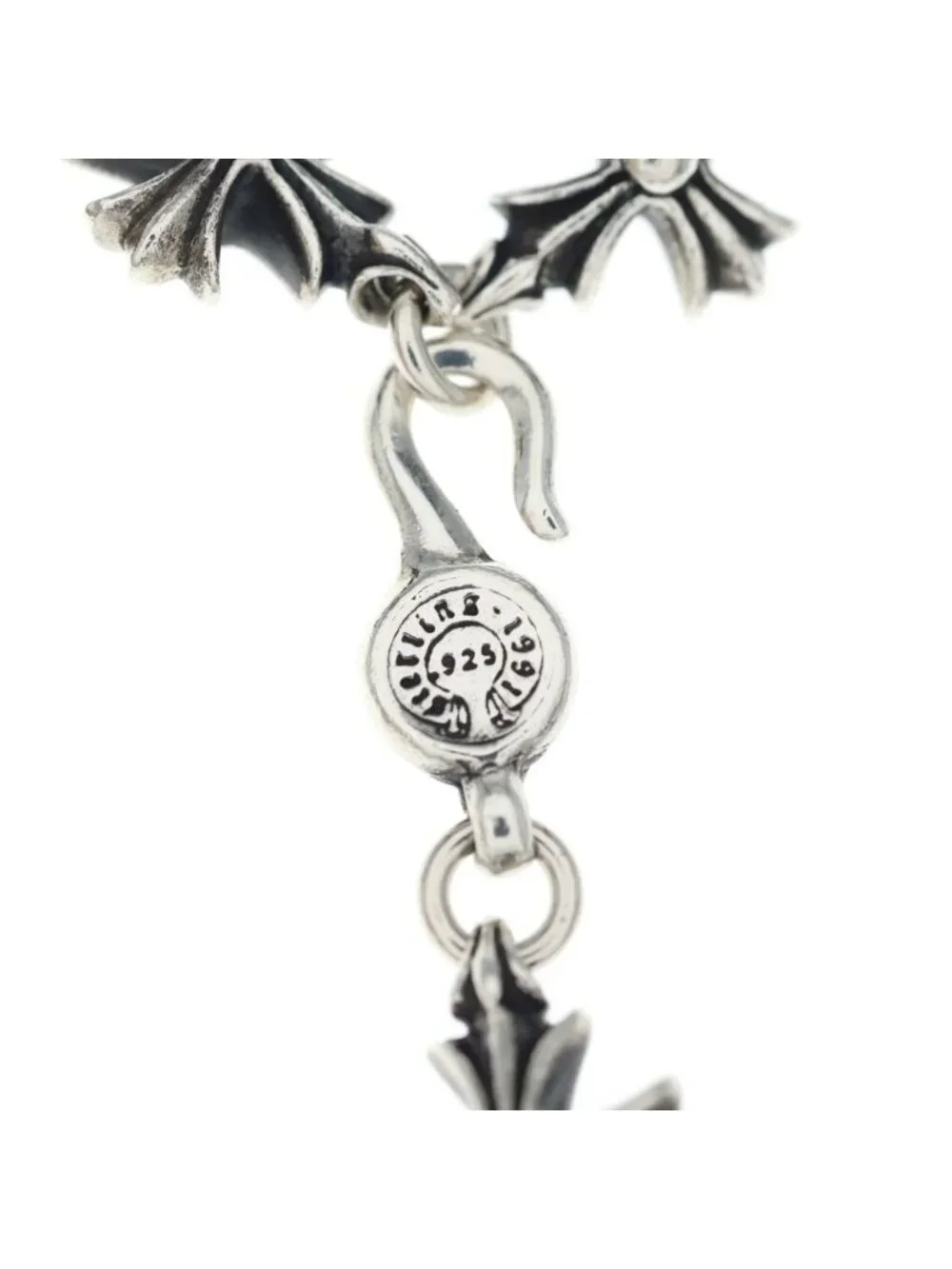 Chrome Hearts CO CH Plus Cutout Bracelet Silver